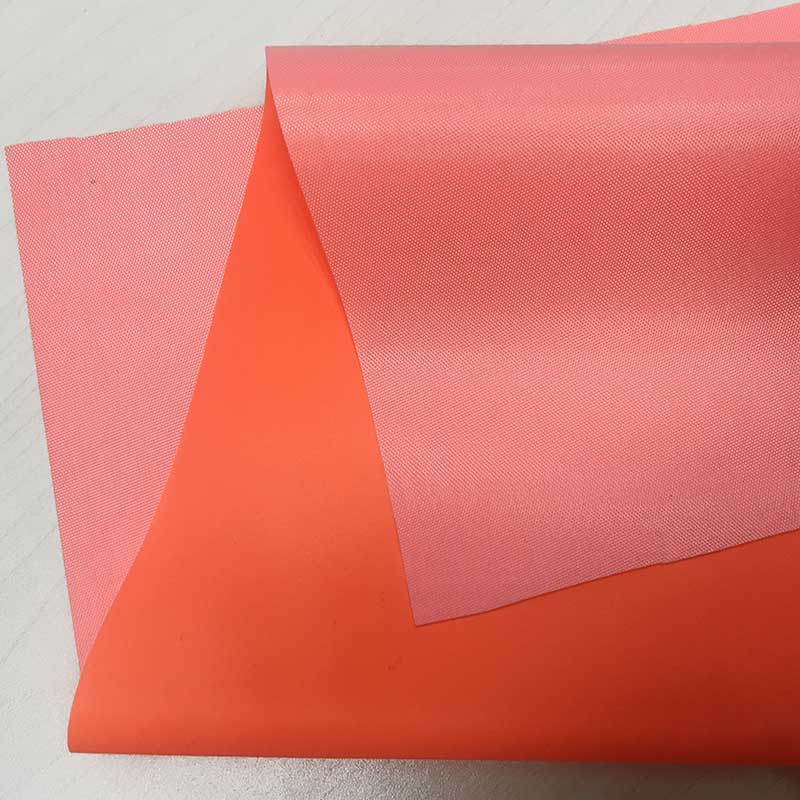 柔軟滌絲紡橘色反光布