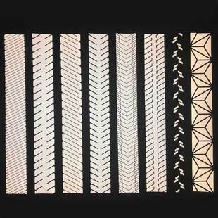 亮銀反光熱貼膜斜紋刻條 可定制花紋