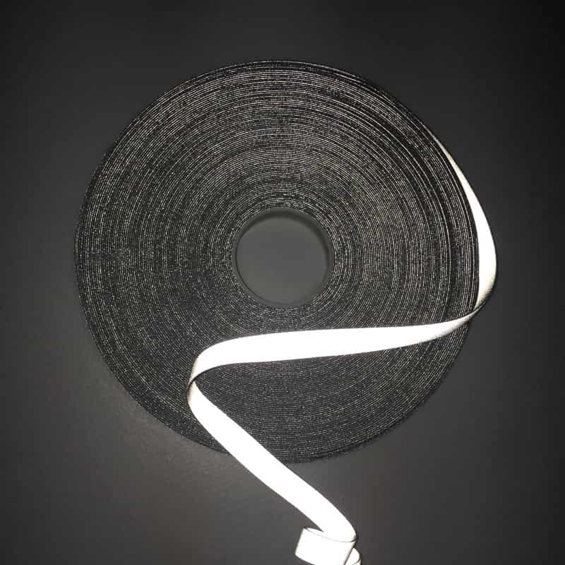 亮銀雙面反光彈力包邊帶