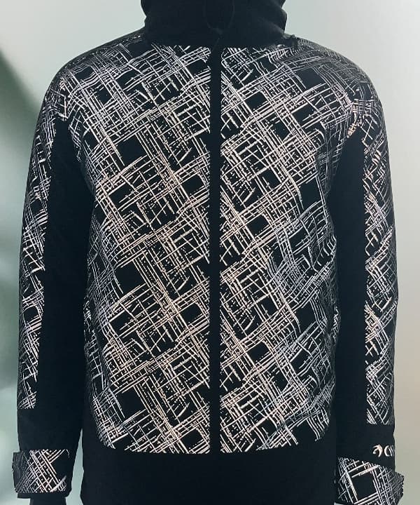 時尚印花圖案反光休閑服