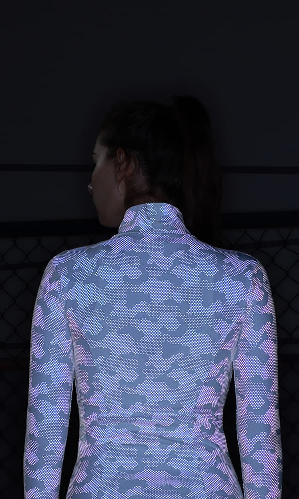 印花反光瑜伽運動緊身衣